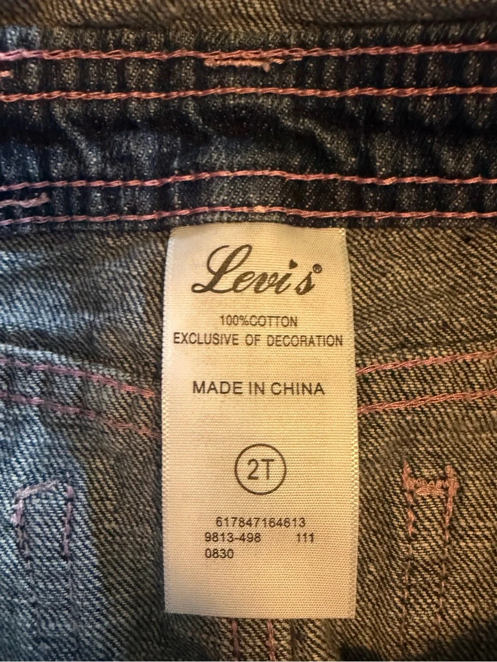 Levi's Blue Denim Kids Overall Skirt with Adjustable Straps